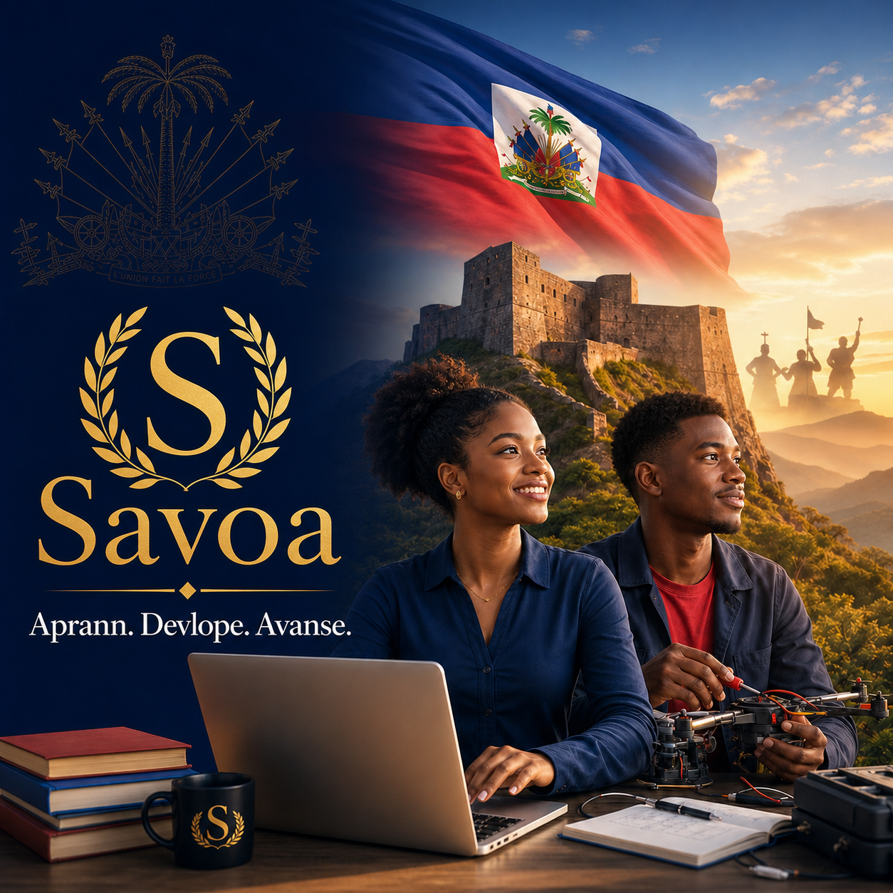 Savoa en Haïti : drapeau, Citadelle, jeunesse, technologie et apprentissage